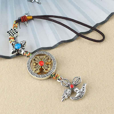 Buddha Stones Tibet Vajra Spiritual Power Car Hanging Decoration Car Hanging Decoration BS 2