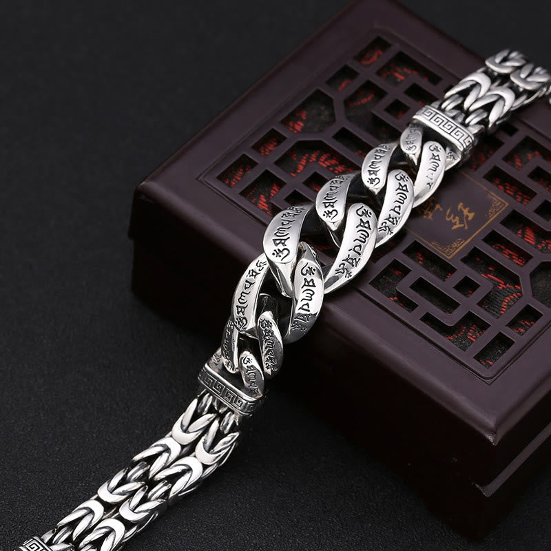 Buddha Stones Om Mani Padme Hum Engraved Peace Purity Bracelet Bracelet BS 3