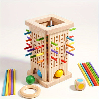 Jeu de société interactif en bois Fidtoy pour les tout-petits et les familles Jeu éducatif Montessori