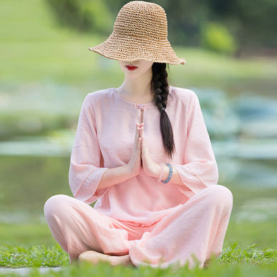 Ensemble de vêtements pour femme pour la pratique matinale : Tai Chi, méditation, prière, zen et spiritualité