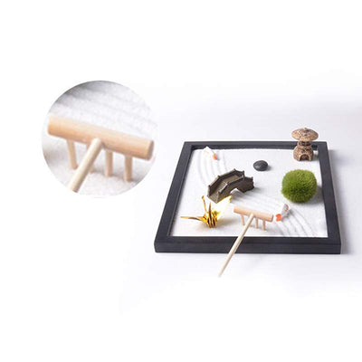 Buddha Stones Koi Fish Small Bridge Grass Landscape Peace Meditation Zen Garden Decoration Decorations BS 7