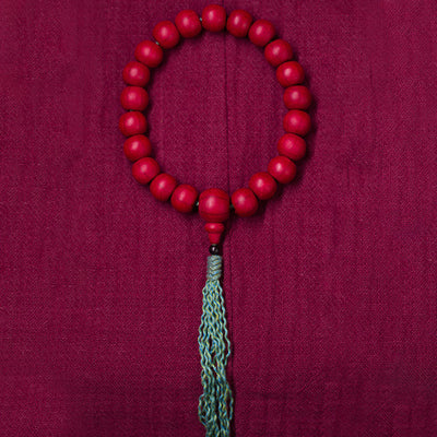 Buddha Stones Abelia Biflora Wood Warding Off Evil Spirits Wrist Mala Wrist Mala BS 1