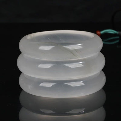 Buddha Stones Natural Translucent Golden Silk Jade Wealth Luck Bracelet Bangle Bracelet Bangle BS 11
