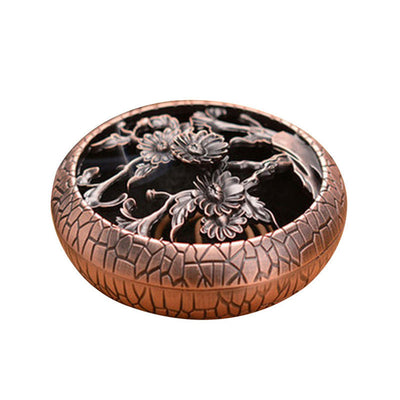 Buddha Stones Plum Flower Orchid Chrysanthemum Pattern Peace Incense Burner Decoration Decorations Incense Burner BS 2