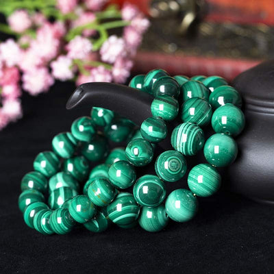 Bracelet de protection et de sérénité en malachite naturelle Foviel