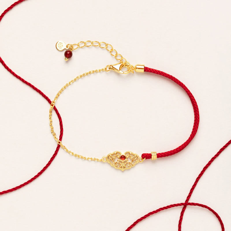 Buddha Stones Lock of Good Wishes Luck Strength Chain Bracelet Bracelet BS 3