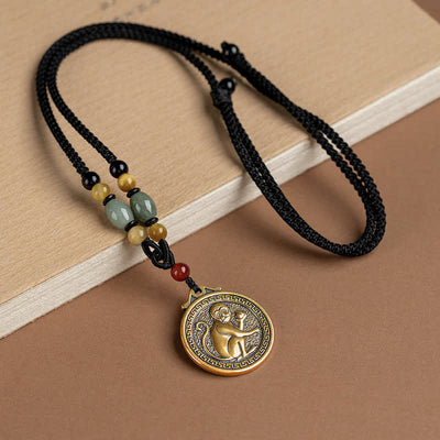12 Chinese Zodiac Blessing Wealth Fortune Necklace Pendant Necklaces & Pendants BS Monkey