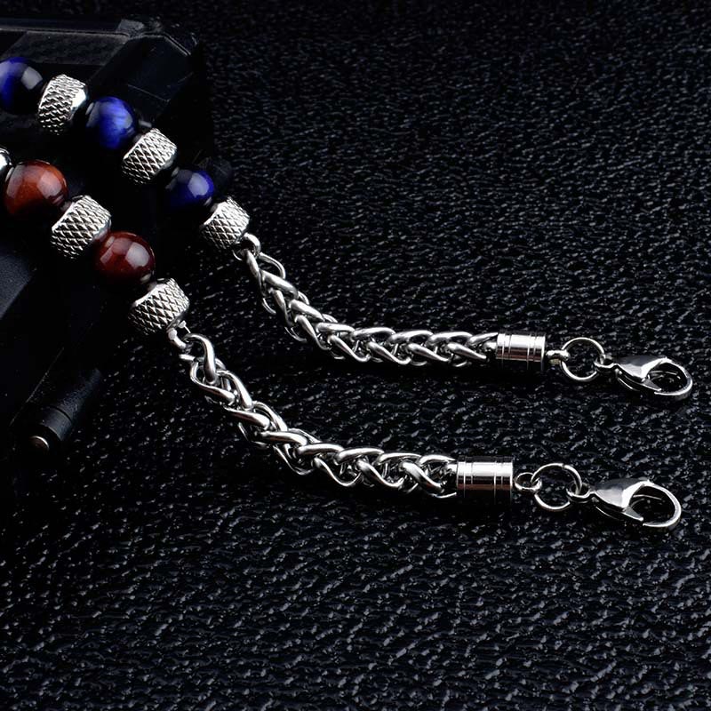 Buddha Stones Black Onyx Tiger Eye Bead Courage Bracelet Bracelet BS 13