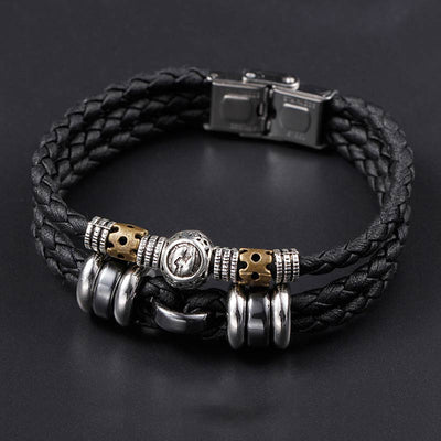 Buddha Stones 12 Constellations of the Zodiac Hematite Protection Bracelet Bracelet BS Pisces