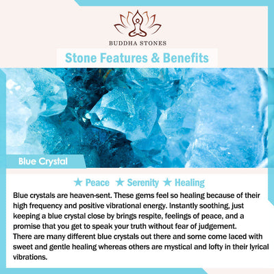 Buddha Stones Natural Blue Crystal Amethyst Chalcedony Flower Healing Bracelet - image 6