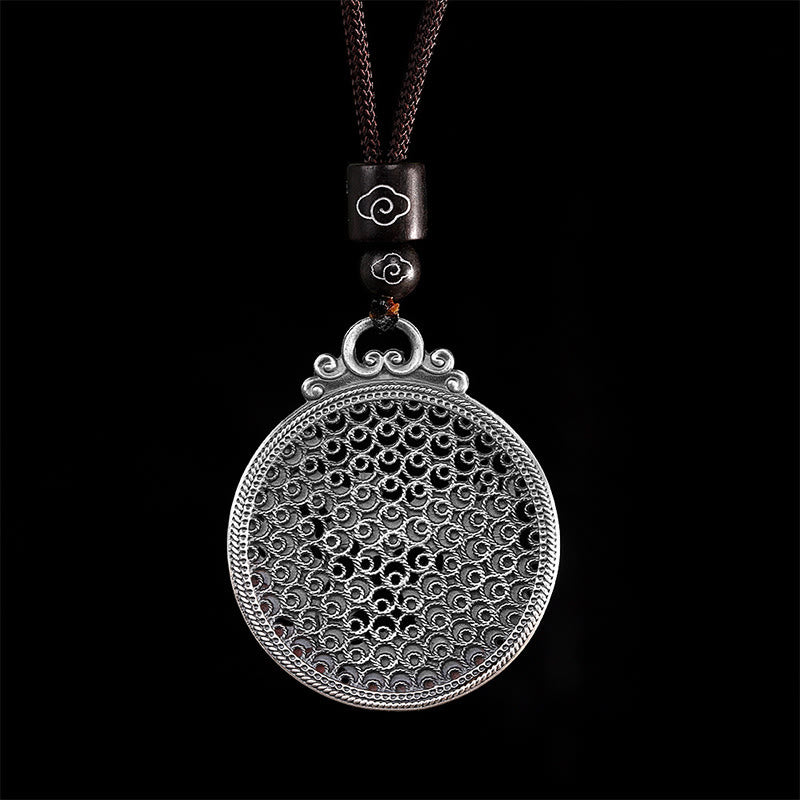 Buddha Stones 990 Sterling Silver Phoenix Luck Protection Necklace Pendant Necklaces & Pendants BS 4