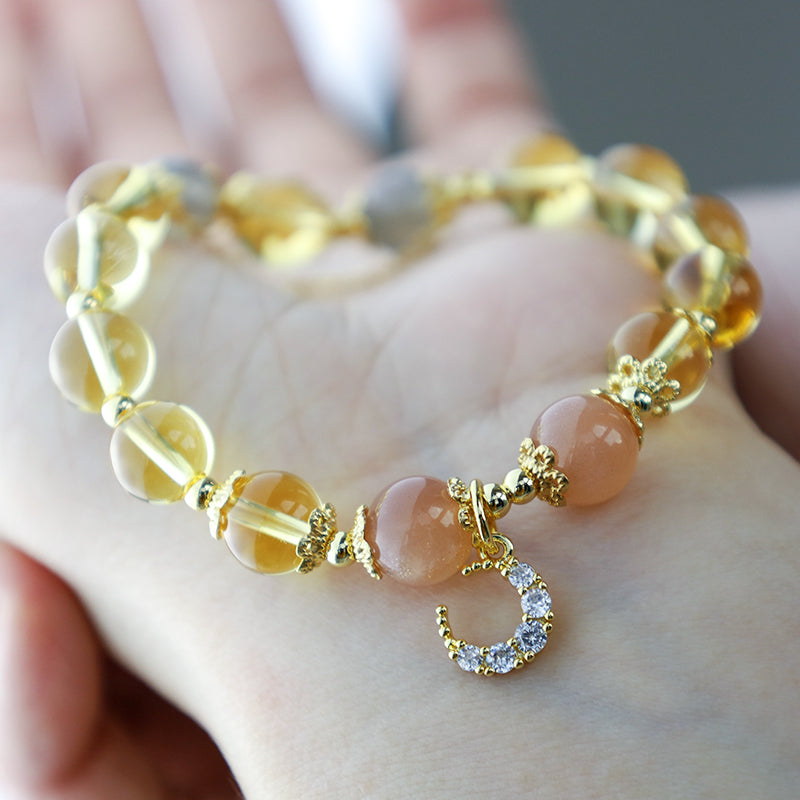 Buddha Stones Blessed Moon Citrine Abundant Energy Bracelet Bracelet BS 6