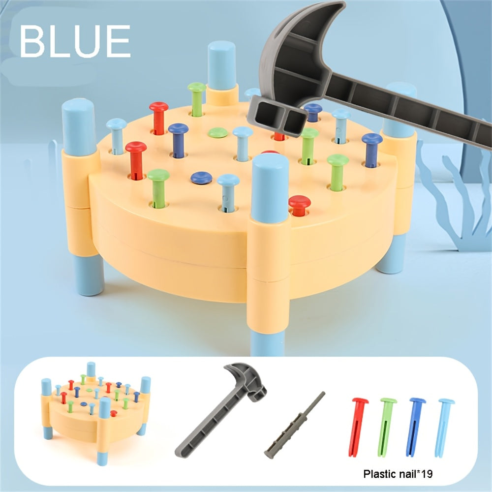 Fidtoy Jouet à marteler en bois pour tout-petits - Apprentissage des couleurs et motricité fine