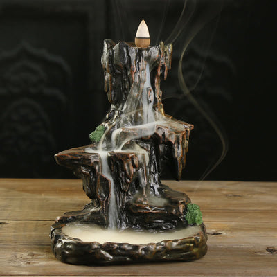 Buddha Stones Waterfall Backflow Incense Burner Mountain Tower Incense Holders Incense Burner BS main