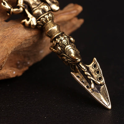 Buddha Stones Tibetan Ganesh Ganpati Elephant God of Wealth Dorje Vajra Spiritual Power Necklace Pendant Necklaces & Pendants BS 5