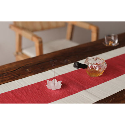 Buddha Stones Mini Lotus Liuli Crystal Healing Meditation Stick Incense Burner Decorations BS 19