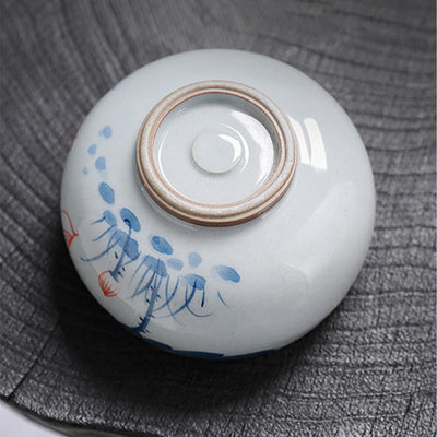 Buddha Stones Lotus Flower Leaf Bamboo Ceramic Teacup Kung Fu Tea Cups Cup BS 9