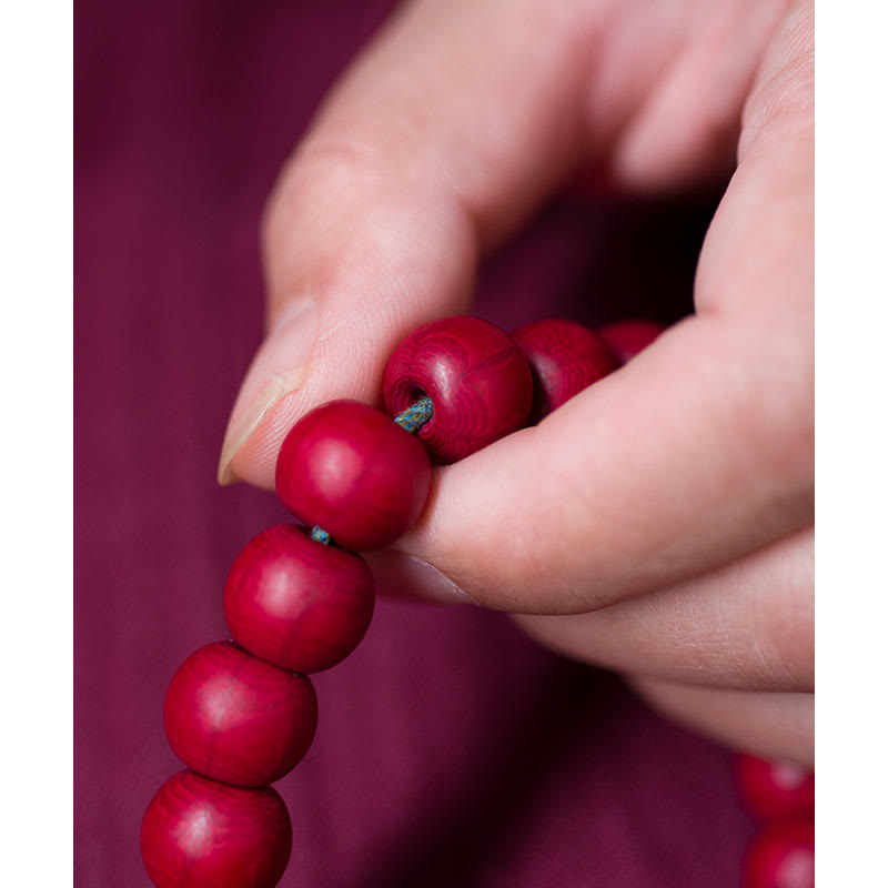 Buddha Stones Abelia Biflora Wood Warding Off Evil Spirits Wrist Mala Wrist Mala BS 4