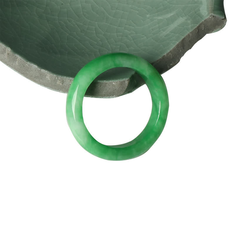 Buddha Stones  Jade Abundance Luck Ring Rings BS 5