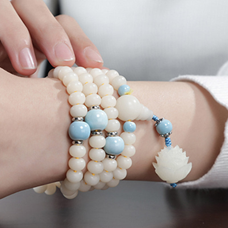 Foviel Bodhi Samenperle Lotus Segen Charm Armband