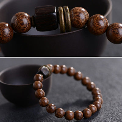 Buddha Stones Phoebe Zhennan Wood Spirituality Bracelet Bracelet BS 6