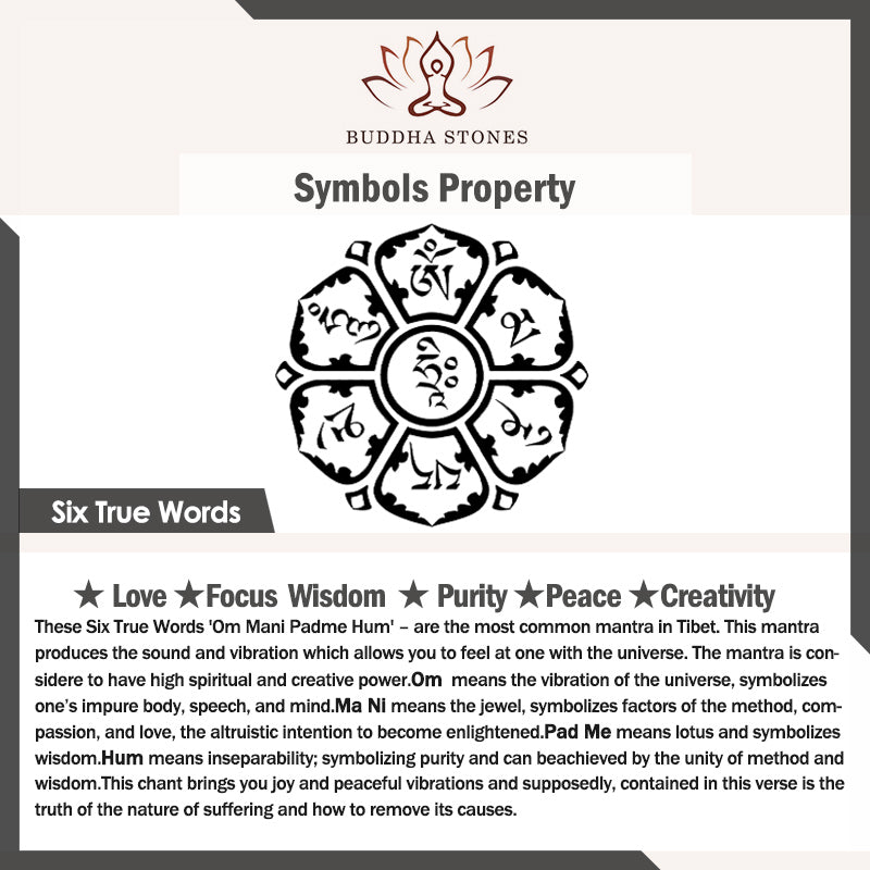 Buddha Stones Handmade Tibetan Mantra Purity Bracelet Bracelet BS 6