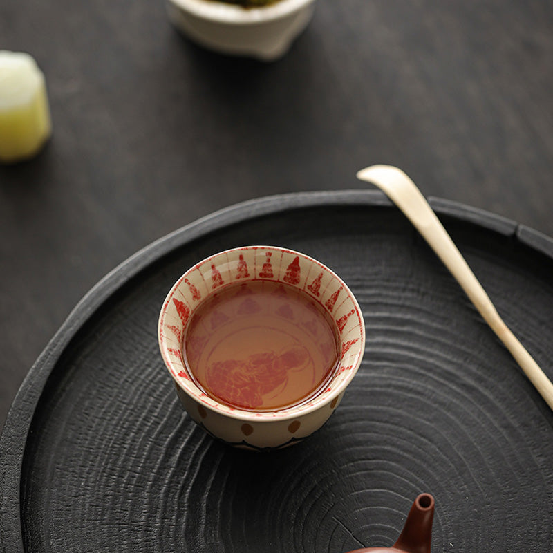 Buddha Stones Dunhuang Color Thousand Buddhas Teacup Kung Fu Tea Cup 100ml Cup BS 2