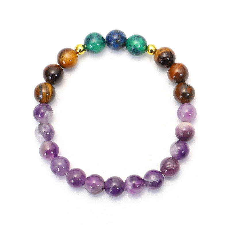 Buddha Stones Tibetan Amethyst Purify Bracelet Mala Set Mala Bracelet BS 9