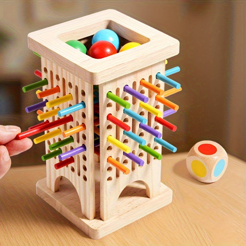 Jeu de société interactif en bois Fidtoy pour les tout-petits et les familles Jeu éducatif Montessori