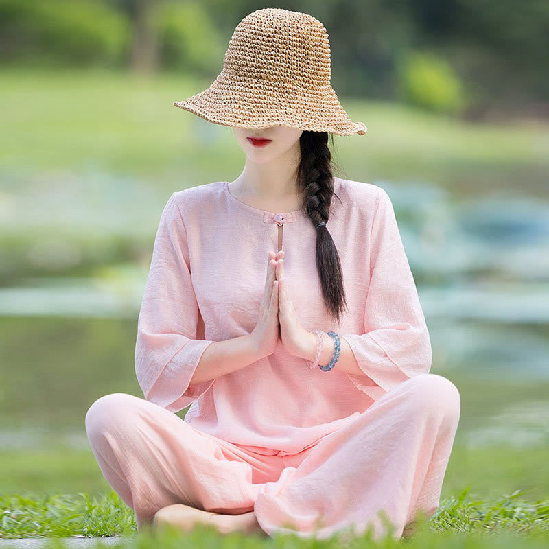 Ensemble de vêtements pour femme pour la pratique matinale : Tai Chi, méditation, prière, zen et spiritualité