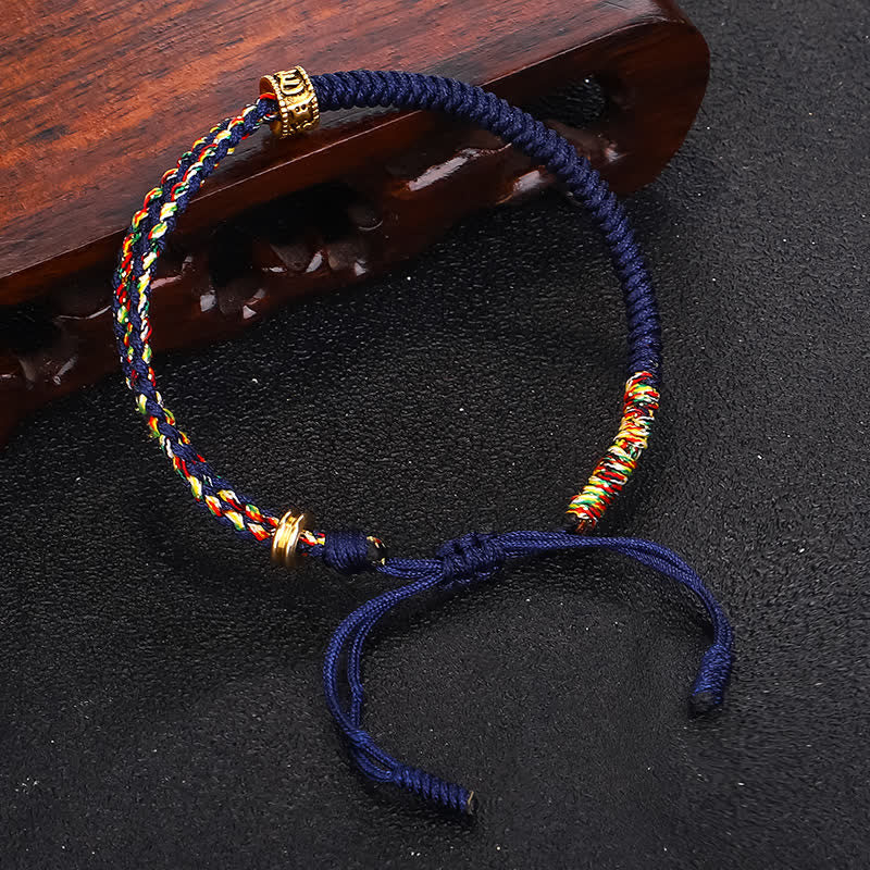 Buddha Stones Om Mani Padme Hum Protection Luck String Bracelet Bracelet BS 10