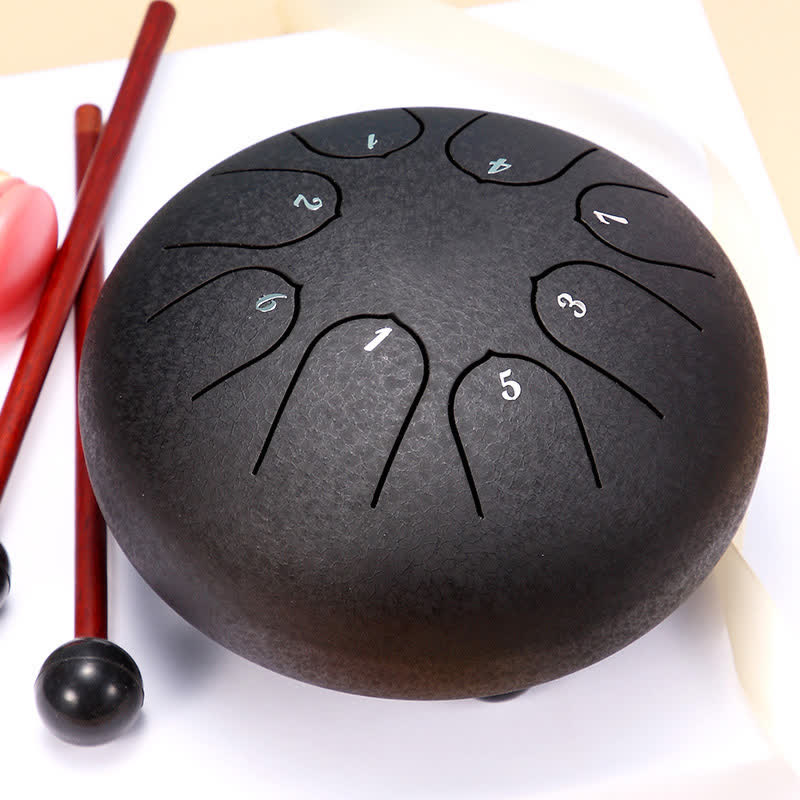 Buddha Stones Steel Tongue Drum Sound Healing Meditation Yoga Drum Kit Drum Kit BS DarkGray