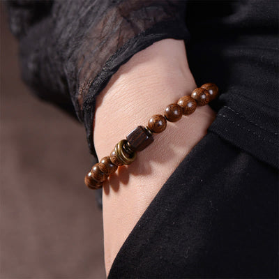 Buddha Stones Phoebe Zhennan Wood Spirituality Bracelet Bracelet BS 1