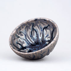 Buddha Stones Handmade Tea Tree Design Chinese Jianzhan Ceramic Teacup Kung Fu Tea Cup Jian Zhan Tea Cup BS 8.5cm*4.3cm