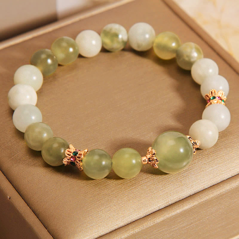 Buddha Stones Green Grape Color Jade Abundance Bracelet Bracelet BS 10