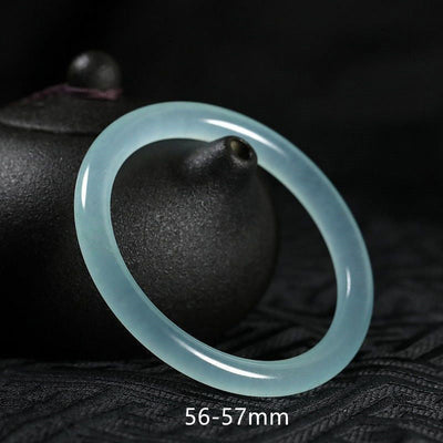 Buddha Stones Natural Jade Healing Blessing Bangle Bracelet Bracelet BS 56-57mm