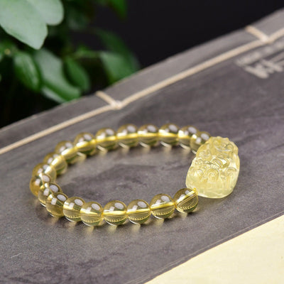 Bracelet de richesse PiXiu en citrine Feng Shui Foviel