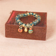 Foviel Tibetan Gold Swallowing Beast Family Dorje Vajra Strength Bead Bracelet