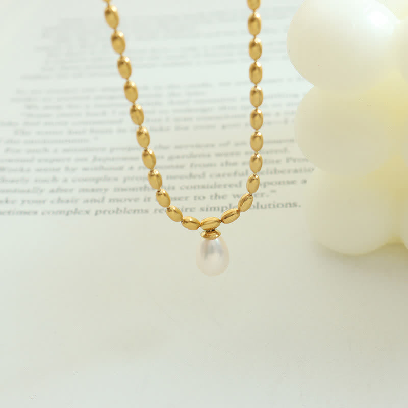 Buddha Stones Pearl Bead Peace Necklace Pendant Necklaces & Pendants BS 6