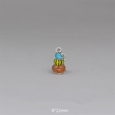 Buddha Stones Zen Cairn Labradorite Various Crystals Calm Pendant Necklace - Turquoise&Red Agate Pendant 8*12mm - image 32