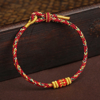Buddha Stones Handmade Colorful Rope King Kong Knot Braided Luck Bracelet - image 0