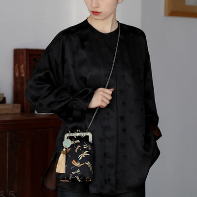 Buddha Stones Small Dragonfly Metal Chain Crossbody Bag Shoulder Bag Cellphone Bag Crossbody Bag BS 12