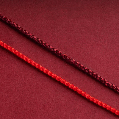 Buddha Stones Cinnabar Blessing Red String 14K Gold Infinity Symbol Bracelet Anklet Bracelet Anklet BS 14