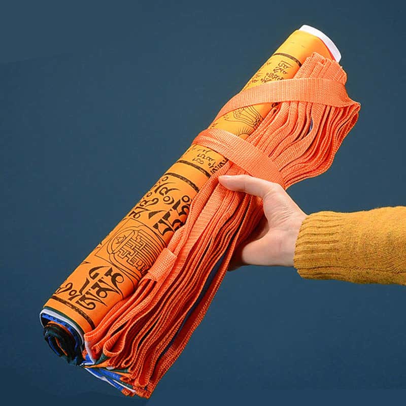Buddha Stones Tibetan 5 Colors Silk Windhorse Auspicious Outdoor 25 Pcs Prayer Flag TIBETAN PRAYER FLAGS buddhastoneshop 1