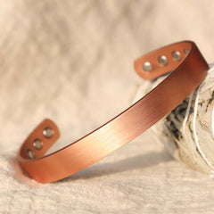 Buddha Stones Vintage Pattern Magnetic Copper Adjustable Cuff Bracelet Bangle Bracelet Bangle BS main