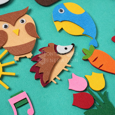 Fidtoy Conejo de Fieltro de Actividad para Pared para Niños de 1+ Decoración de Pascua