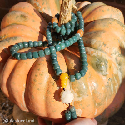 Buddha Stones Lotus Cyan Bodhi Seed Success Bracelet Mala Bracelet BS 2