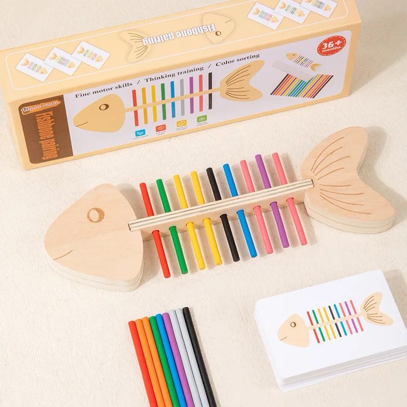 Fish Bone Sorting | Fine Motor and Color Matching Puzzle