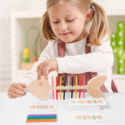 Fish Bone Sorting | Fine Motor and Color Matching Puzzle
