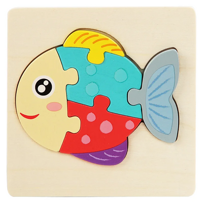 3D Wooden Puzzle™ - Speels Dierenavontuur - Legpuzzel